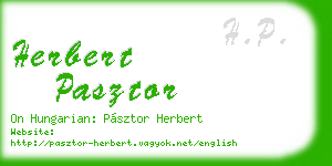 herbert pasztor business card